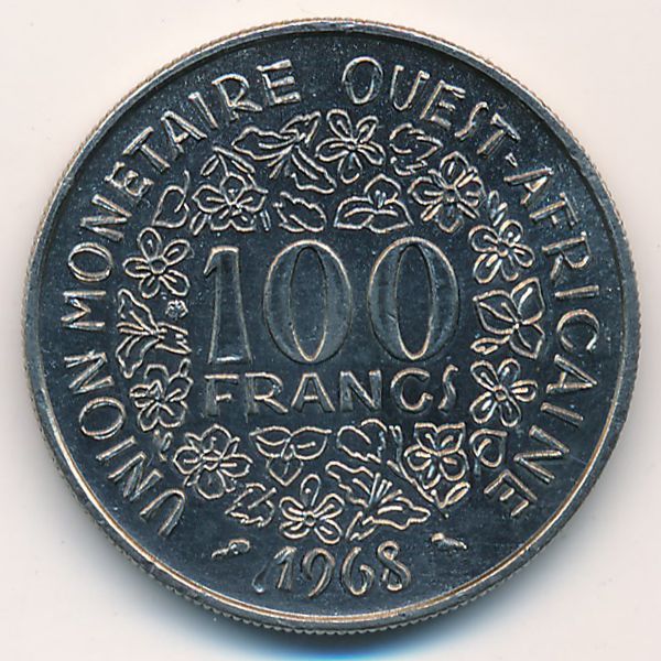 Западная Африка, 100 франков (1968 г.)