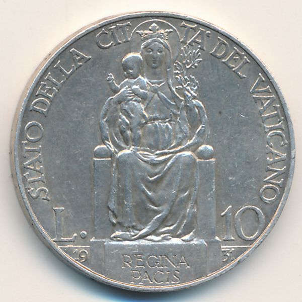 Ватикан, 10 лир (1931 г.)