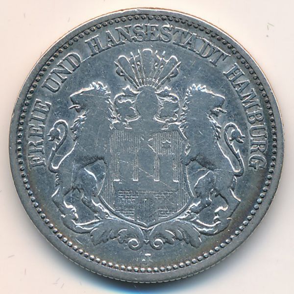Гамбург, 2 марки (1876 г.)