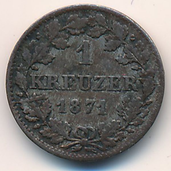 Бавария, 1 крейцер (1871 г.)