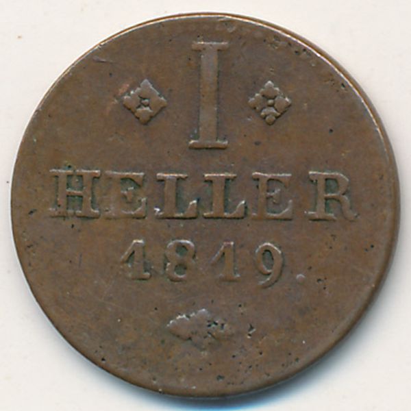 Гессен-Кассель, 1 геллер (1819 г.)
