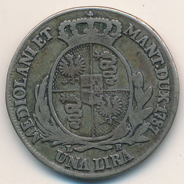 Милан, 1 лира (1787 г.)
