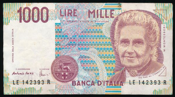 Италия, 1000 лир (1990 г.)