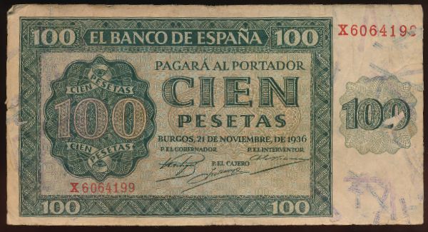 Испания, 100 песет (1936 г.)