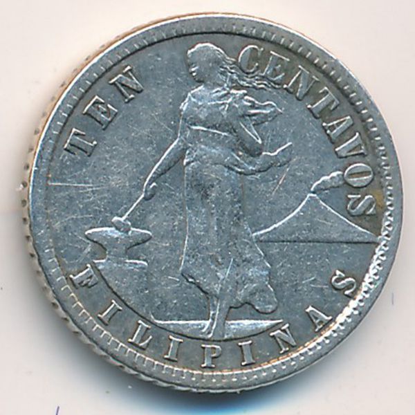 Филиппины, 10 сентаво (1912 г.)