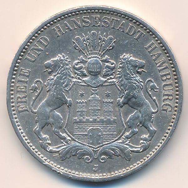 Гамбург, 3 марки (1913 г.)
