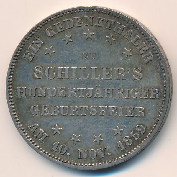 Франкфурт, 1 талер (1859 г.)