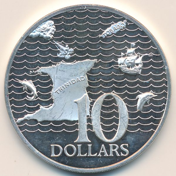 Тринидад и Тобаго, 10 долларов (1973 г.)