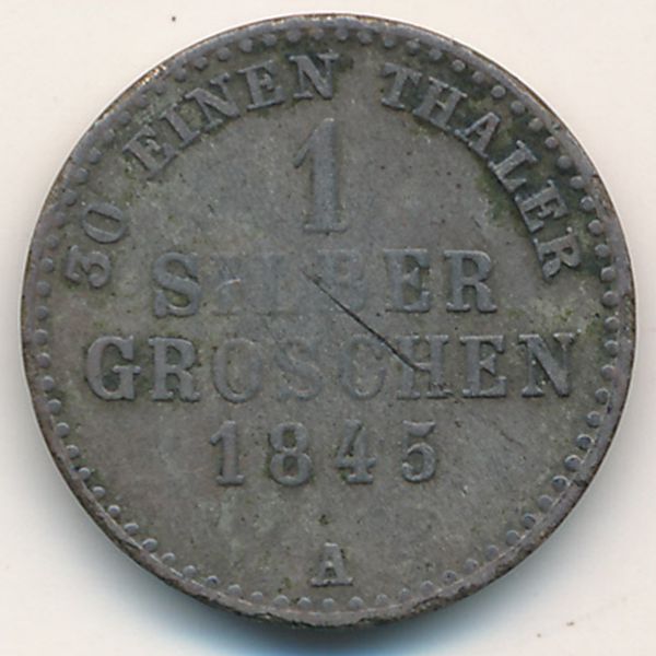 Вальдек-Пирмонт, 1 грош (1845 г.)