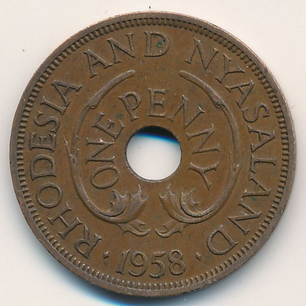 Родезия и Ньясаленд, 1 пенни (1958 г.)