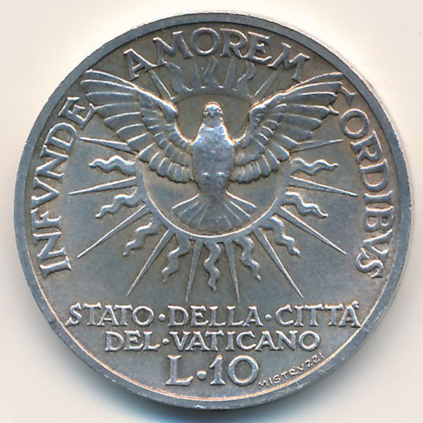 Ватикан, 10 лир (1939 г.)