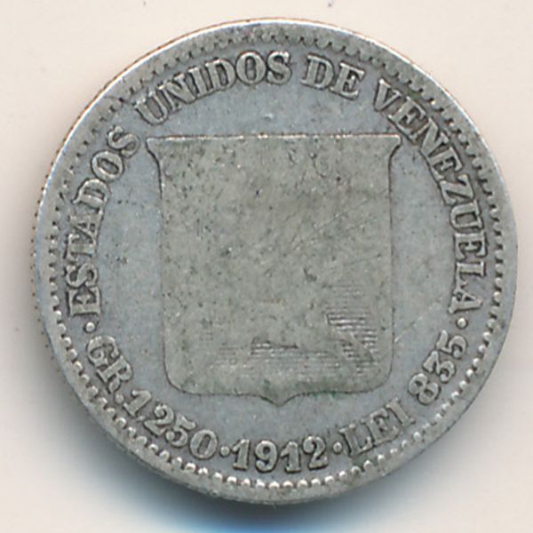 Венесуэла, 25 сентимо (1912 г.)