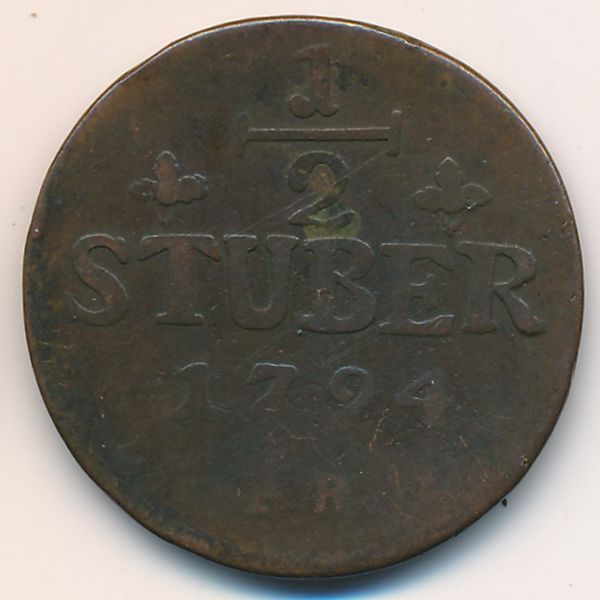 Юлих-Берг, 1/2 стюбера (1794 г.)