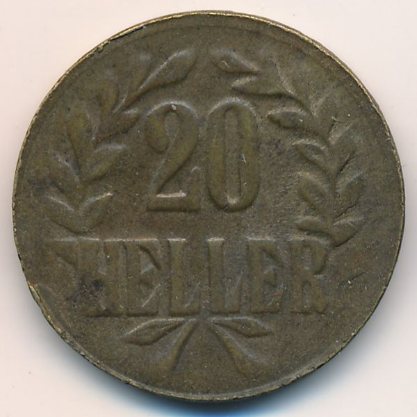 Немецкая Африка, 20 геллеров (1916 г.)
