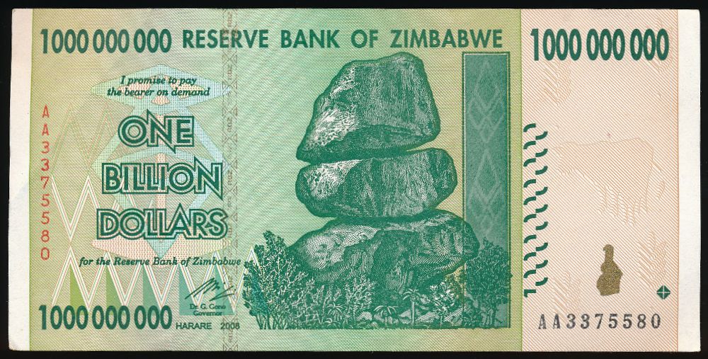 Зимбабве, 1000000000 долларов (2008 г.)