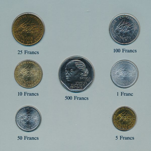 Центральная Африка, Набор монет