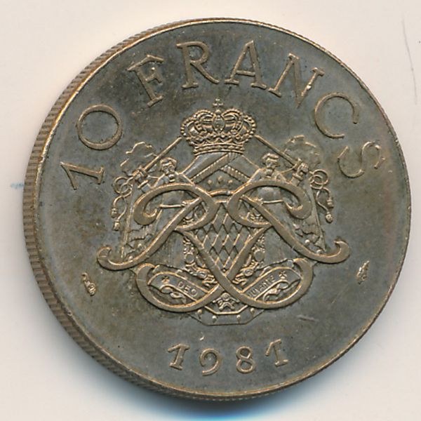 Монако, 10 франков (1981 г.)