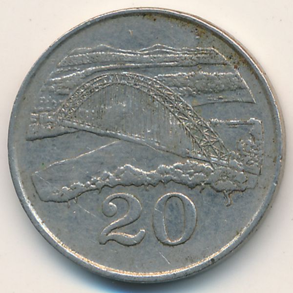 Зимбабве, 20 центов (1997 г.)