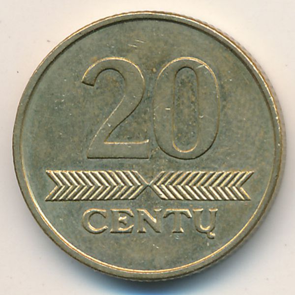 Литва, 20 центов (2008 г.)