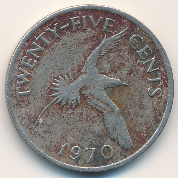 Бермудские острова, 25 центов (1970 г.)