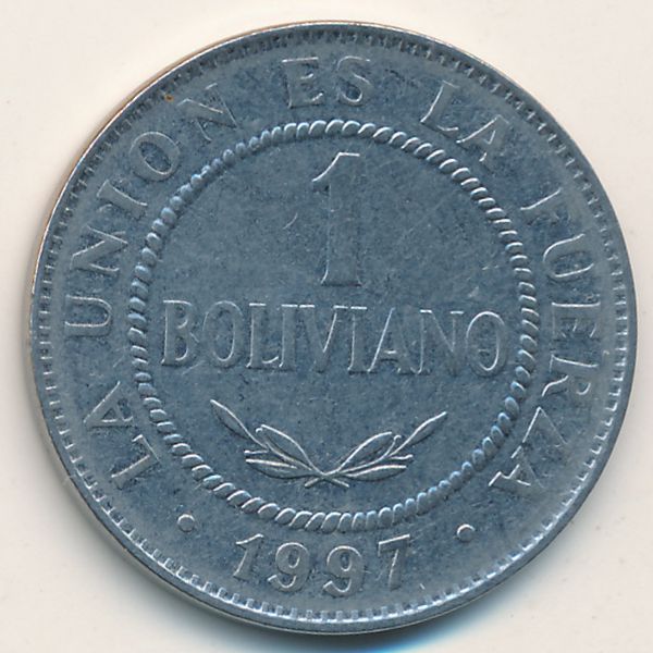 Боливия, 1 боливиано (1997 г.)