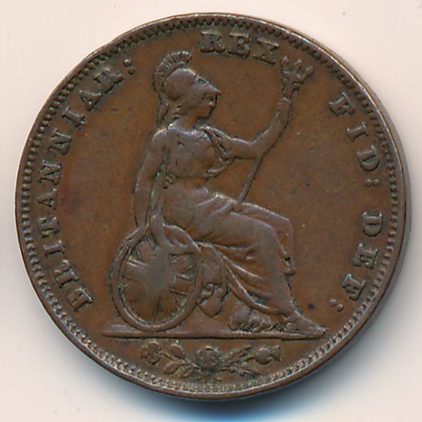 Великобритания, 1 фартинг (1835 г.)