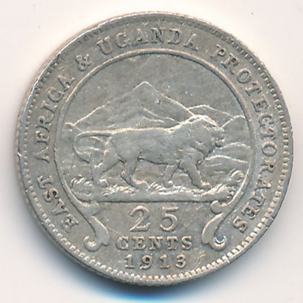 Восточная Африка, 25 центов (1913 г.)