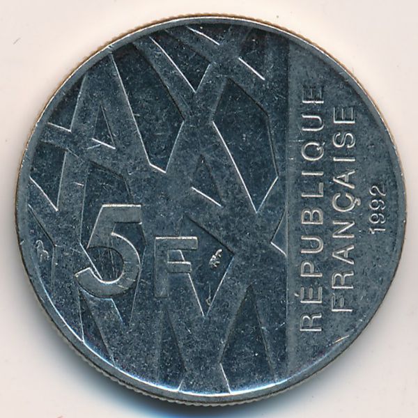 Франция, 5 франков (1992 г.)