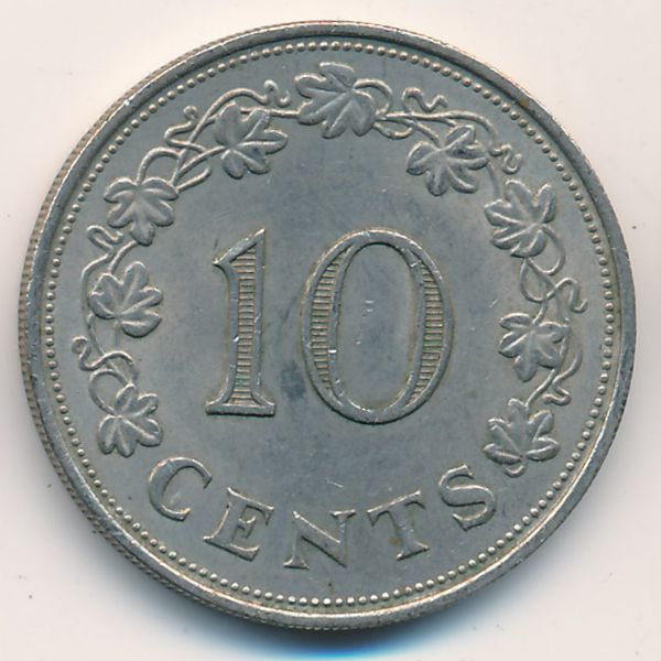 Мальта, 10 центов (1972 г.)