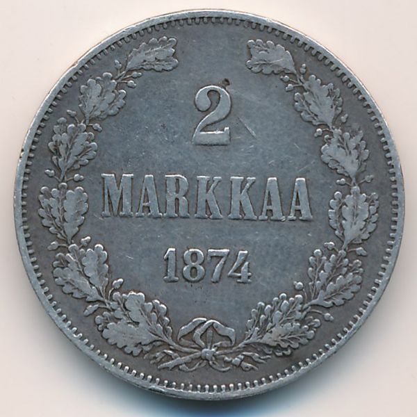 Финляндия, 2 марки (1874 г.)