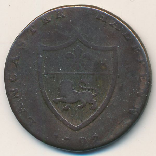 Ланкашир, 1/2 пенни (1792 г.)