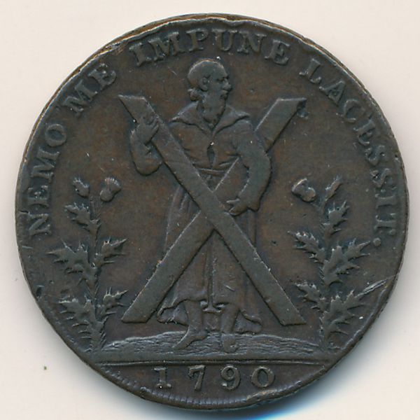 Эдинбург, 1/2 пенни (1790 г.)
