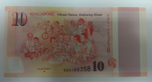 Сингапур, 10 долларов (2015 г.)