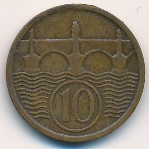 Чехословакия, 10 гелеров (1925 г.)