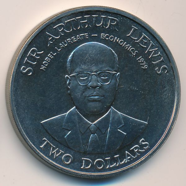 Восточные Карибы, 2 доллара (1993 г.)