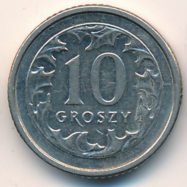 Польша, 10 грошей (1990 г.)