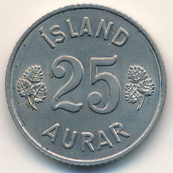 Исландия, 25 эйре (1966 г.)