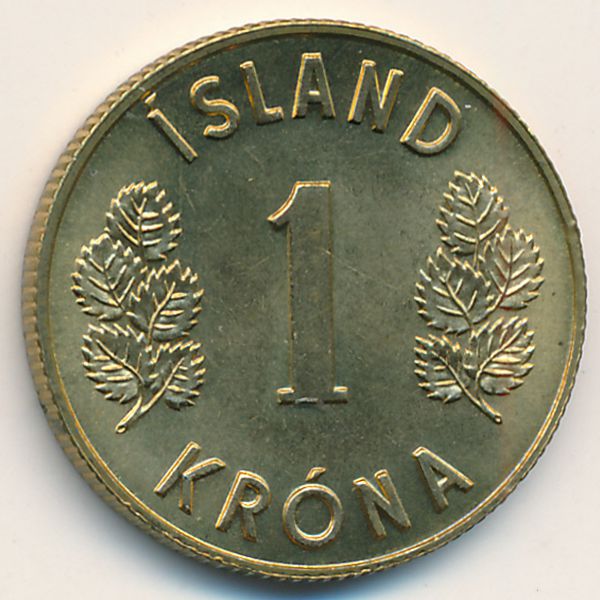 Исландия, 1 крона (1975 г.)