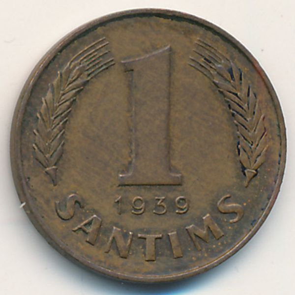 Латвия, 1 сантим (1939 г.)