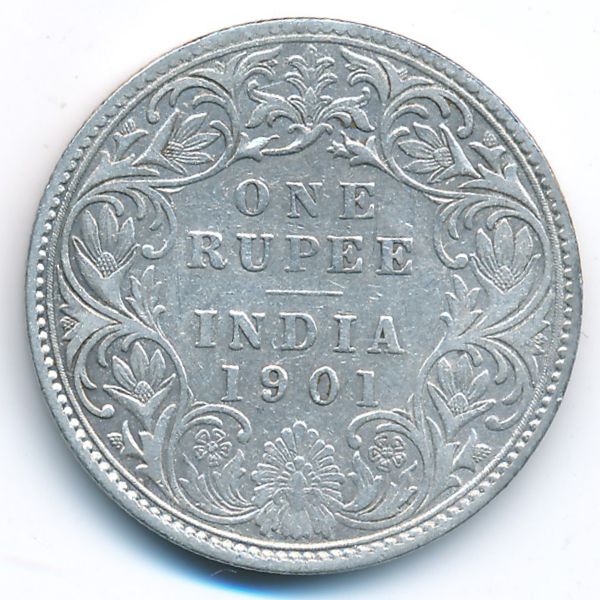 Британская Индия, 1 рупия (1901 г.)