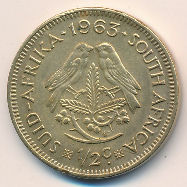 ЮАР, 1/2 цента (1963 г.)