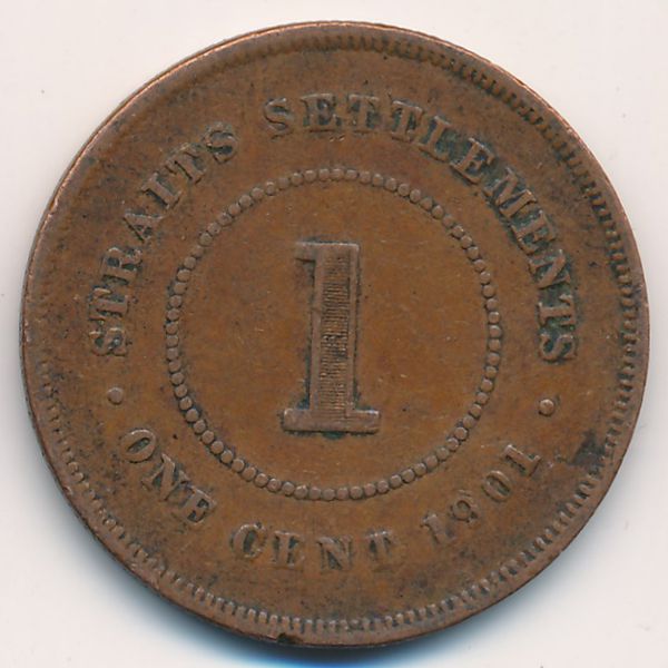 Стрейтс-Сетлментс, 1 цент (1901 г.)