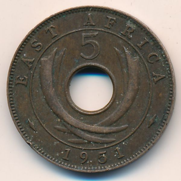 Восточная Африка, 5 центов (1951 г.)
