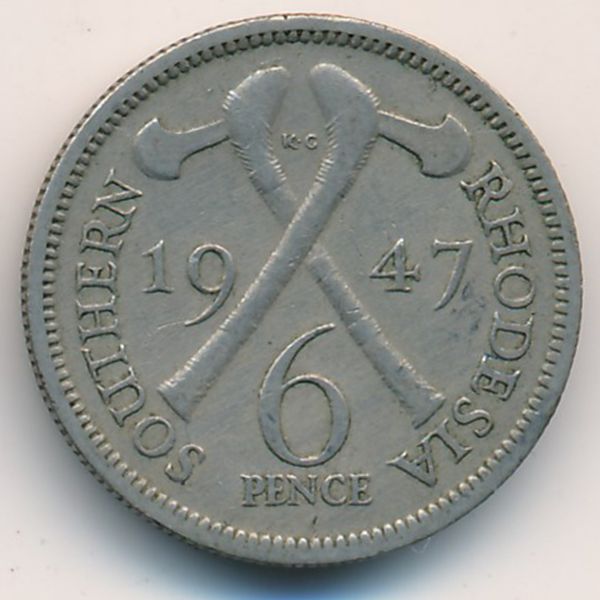 Южная Родезия, 6 пенсов (1947 г.)