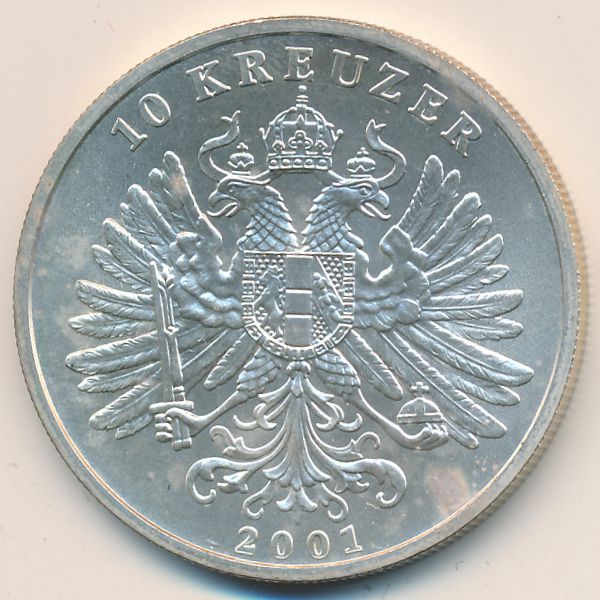 Австрия., 10 крейцеров (2001 г.)