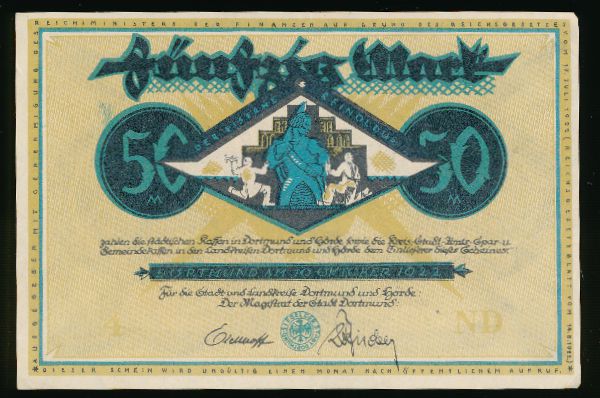 Дортмунд., 50 марок (1922 г.)