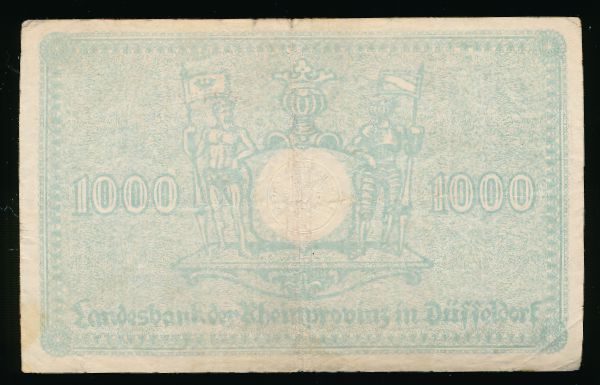 Дюссельдорф., 1000 марок (1922 г.)