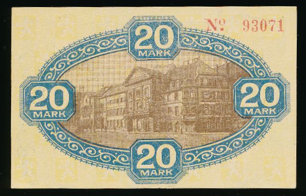 Цвайбрюккен., 20 марок (1918 г.)