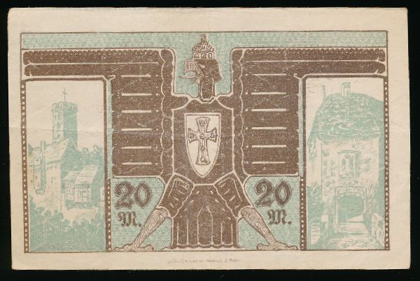 Айзенах., 20 марок (1918 г.)