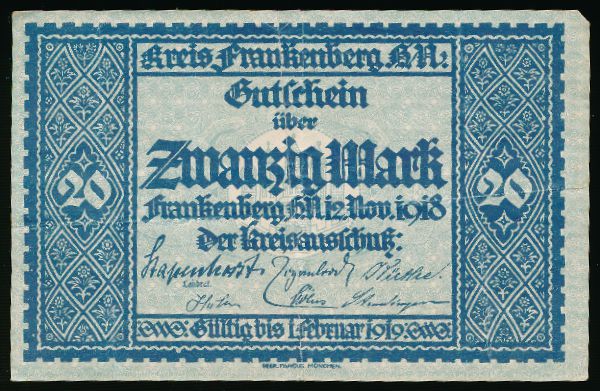 Франкенберг., 20 марок (1919 г.)